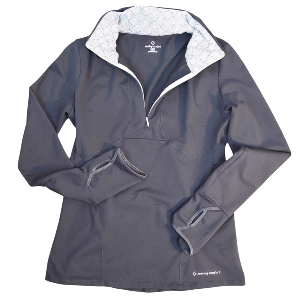 Moving Comfort Soft Half Zip Pullover with Back Zip Pocket, Small‎